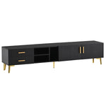 ZUN U-Can Modern TV Stand with 5 Champagne legs - Durable, stylish, spacious, versatile storage TVS up WF300600AAB