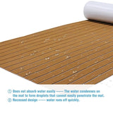 ZUN Boat Flooring, EVA Foam Boat Decking 94.5inx35in, Self Adhesive Faux Teak Marine Flooring Sheet 26423673