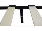King Size Upholstered Platform Bed Frame with Button Tufted Linen Fabric Headboard, No Box Spring W311107470