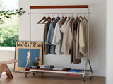 Leon clothes hanger antique American clothes and hat rack retro home portable stainless steel W3318P308509
