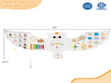 11-in-1 Montessori Owl Activity Wall - STEM Sensory Busy Board with Magnetic Whiteboard, 3 Years 70935109