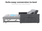 Corduroy Double Sleeper Sofa With Pull-Out Bed, 2 Pillows & Side Storage Pocket 33207990