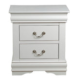 White 2-drawer Nightstand B062P189239