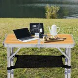 Outdoor Folding Camping Table, 2ft Portable Pinic Table with 3 Adjustable Height, Small Aluminum 32047612