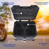 45L Balck Waterproof Motorcycle Luggage Tail Box, Trunk Storage, Scooter Top Case 91279920