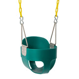 ZUN EVA+ Iron Swing + Hanging basket swing combination Green Baby Swing 82384570