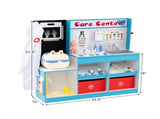 Blue Wooden Doctor Office Playset with X-ray ECG Monitor Sink Height Measurer for Toddlers 3-6 41671633