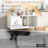 White Cat Litter Box Enclosure 72256933