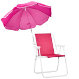 Folding Beach Chair with Umbrella Adults, Lightweight Porable Camping Chair with 265lbs Capacity 73014035