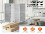 4-Panel Wooden Room Divider, Folding Panels, 66.9*63.8 Inches Partition, Portable Decorative 09500267