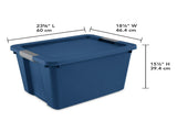 (2 pack) 20 Gallon Large Storage Bin, Plastic Storage Container with Latch Lid, Blue(Shipment from 87680673