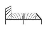 ZUN Queen Size Metal Bed Frame with Headboard Charcoal Grey W31181462