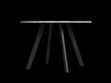 Modern minimalist circular dining table, gray cement texture, suitable for restaurants, kitchens, W1727P251172