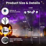 ZUN 4Packs Solar Scary Eyeballs Lights Outdoor Halloween Decoration Swaying Light Halloween Path Lights 44500694