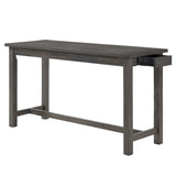 ZUN 4pc Counter Height Dining Set Gray Finish Counter Height Table w Drawer Built-in USB Ports Power B011P151856