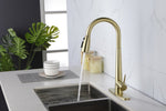 ZUN Gold Kitchen Faucets with Pull Down Sprayer, Kitchen Sink Faucet with Pull Out Sprayer, Fingerprint K-4012-BG