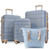 Luggage Sets 4 Piece, ABS Durable Suitcase with Travel Bag, Carry On Luggage Suitcase Set with N726P218511C