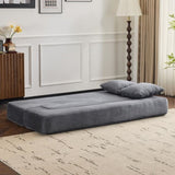 Ebern Designs Transformable Sectional Sofa with 3 Ottoman Stools - Supportive Foam Fold-Out Bed, W1829P280221
