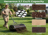 24" Lawn Topdressing Spreader with 0.75"0.5" Mesh, Compost Spreader for Soil Sand Fertilizer Black 21919804