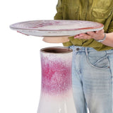 17'' Ceramic Bird Bath for Outside, Elegant Tall Outdoor Bird Bath, Lightweight Pedestal Glazed W3273P322556