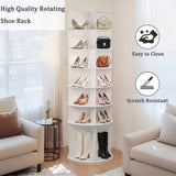 7 Tier Rotating Rack, High Bottom Design Rotating Rack Tower, Free Standing 360&deg Spinning W3204P293796
