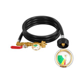 Propane Refill Adapter with Valve and Gauge, Fill 1 Pound Bottles from 20lb Tank, Fits QCC1 / Type1 84199586