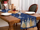 Christmas Table Runner 13x72 Inch, Xmas Trees Snowflakes Holiday Decorative Farmhouse Table 23592970