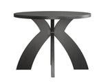 Round Side, 23.6 Inch Circular End with Curved Cross Legs, Melamine Laminated MDF Accent 72250906