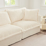 ZUN Koala Armless Sofa - Cream W3041P240122