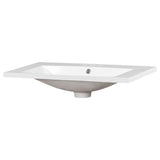 ZUN 30" Single Bathroom Basin Sink, Vanity Top Only, 3-Faucet Holes, Resin WF316527AAK