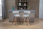 ZUN COOLMORE Counter Height Bar Stools Set 2 for Kitchen Counter Solid Wood Legs with a fixed height W153968290