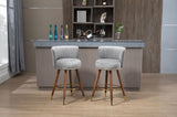 ZUN COOLMORE Counter Height Bar Stools Set 2 for Kitchen Counter Solid Wood Legs with a fixed height W153968290