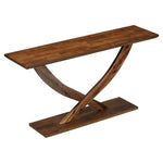 ZUN Mirod 57'' Modern Rustic Console Table with Cross-Leg Design,Sturdy Construction and Ample Surface N760P214643D