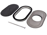 15" Oval Full Finned Black Aluminum Air Cleaner Filter Fits for SB & BB Chevy Ford 92093034