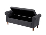 Multifunctional Storage Rectangular Sofa Stool- Gray 18195898
