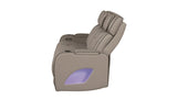 Fortuner Modern Style Upholstery Recliner Sofa Made with Wood & Massage Function Included-Gray B009P287712