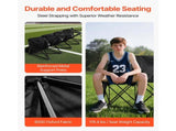 Portable Folding Bench, 4-Seat Collapsible Soccer Bench with Side Storage and Carry Bag, Lightweight 03159686