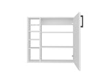 Medicine Cabinet, 1 Door, 7 Shelves, White B097P369426