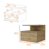 Augusta Floating Nightstand with 2-Tier Shelf and 1-Drawer B128P148658