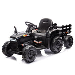 ZUN Ride on Tractor2.0 with Trailer,24V Battery Powered Electric Tractor Toy, 200w*2motor W1396P193860