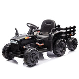 ZUN Ride on Tractor with Trailer,24V Battery Powered Electric Tractor Toy, 200w*2motor W1396P178075