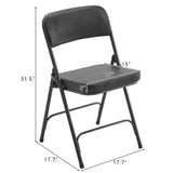 ZUN 2 Pack Metal Folding Chairs with Padded Seat and Back, for Home and Office, Indoor and Outdoor 69307618