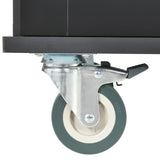 Rolling Mobile Kitchen Island with Solid Wood Top Locking Wheels,52.7 Inch Width,Storage Cabinet 84278020