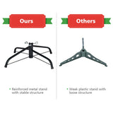 5FT Artificial Green Christmas Tree - 600 Realistic PVC Tips, Hinged Design, Sturdy Metal Stand 67073988