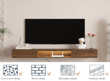 Floating TV Stand Wall Mounted with 16 Color LEDs,63" Modern TV Stand,Floating TV Cabinet W1321P330270