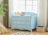Blue painted finish, MDF, three drawers, 90.5*58*92cm, children's wooden bed with safety belt and 12686043