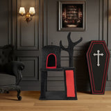 42" Gothic Cat Tree, Halloween Cat Tower Cat Tree with Spacious Cat Condo, Brach Shaped Scratching 66263923
