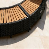 Outdoors Hot Tub Surround Gray Poly Rattan /poly rattan hot tub surround 42590970