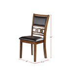 ZUN Set of 2 Upholstered Dining Chair in Walnut Finish SR011813