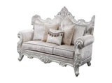 Melrose Traditional style Sofa in champagne and silver brush finish made with wood B009138493